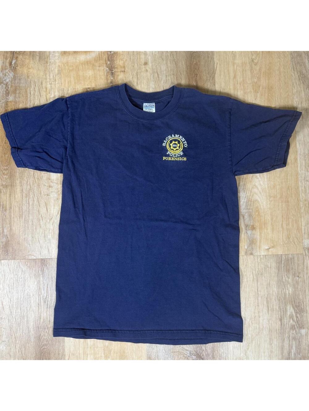 Y2K Sacramento Police Forensics T-Shirt – Size M